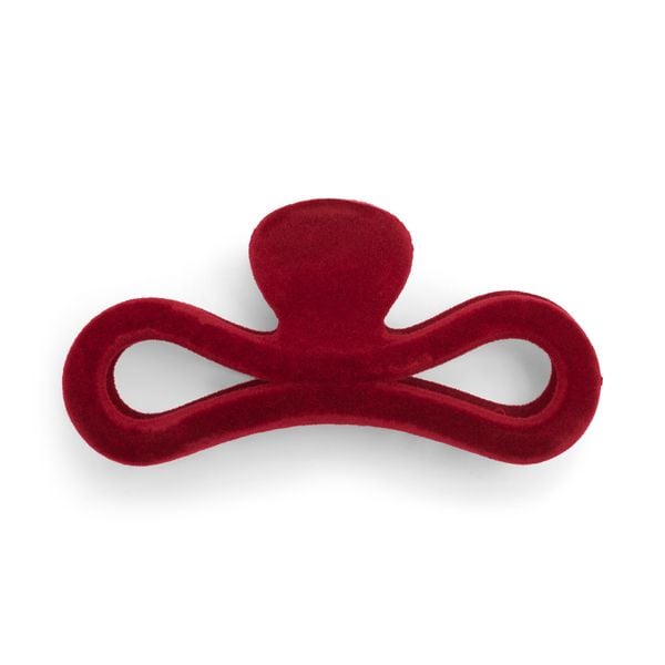 Haarspange, samt rot