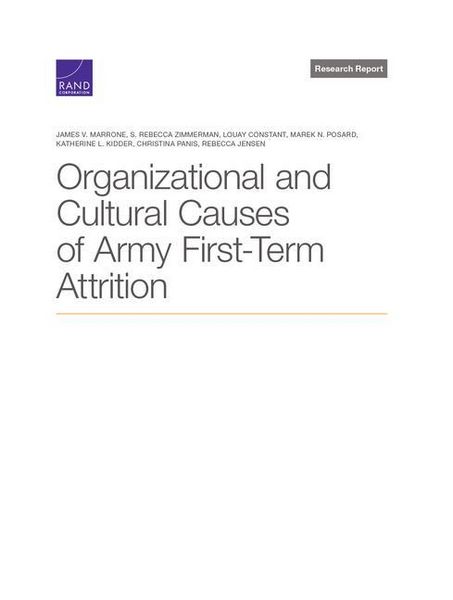 Produktbild: Organizational and Cultural Causes of Army First-Term Attrition