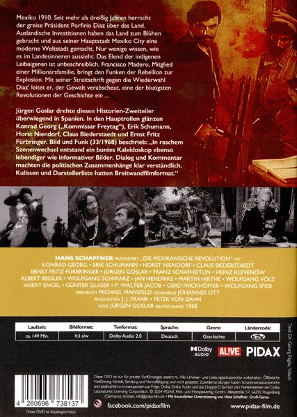 Produktbild: Die mexikanische Revolution / Der komplette Historien-Zweiteiler mit absoluter Starbesetzung (Pidax Historien-Klassiker)