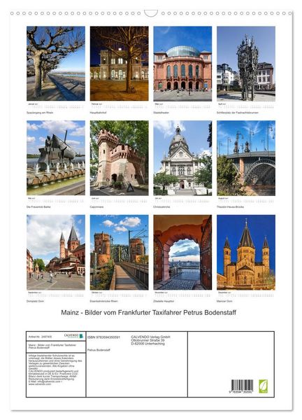 Produktbild: Mainz - Bilder vom Frankfurter Taxifahrer Petrus Bodenstaff (Wandkalender 2027 DIN A2 hoch), CALVENDO Monatskalender