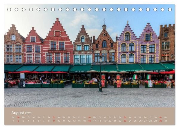 Produktbild: Br&uuml;gge und Gent, eine Fotoreise durch die zwei Perlen Flanderns. (Tischkalender 2026 DIN A5 quer), CALVENDO Monatskalender