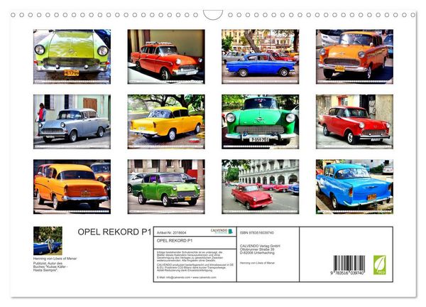 Produktbild: OPEL REKORD P1 (Wandkalender 2026 DIN A3 quer), CALVENDO Monatskalender