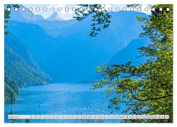 Produktbild: Malerische Bergseen in den bayerischen Alpen (Tischkalender 2027 DIN A5 quer), CALVENDO Monatskalender