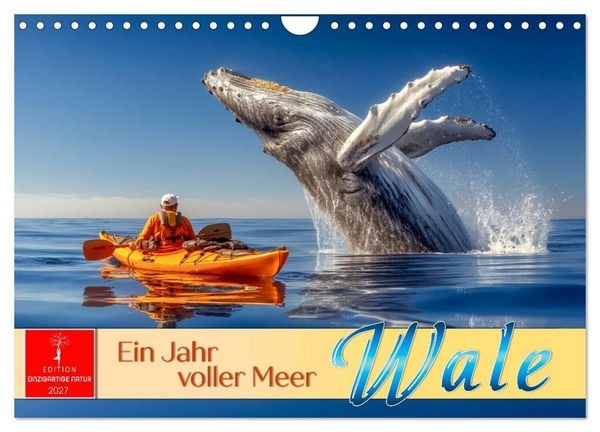 Produktbild: Wale - ein Jahr voller Meer (Wandkalender 2027 DIN A4 quer), CALVENDO Monatskalender