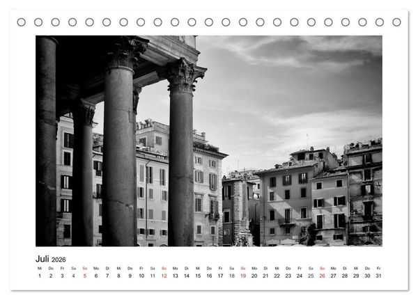 Produktbild: ROM Monochrom (Tischkalender 2026 DIN A5 quer), CALVENDO Monatskalender