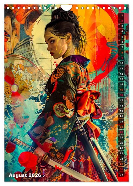 Produktbild: Samurai - Onna Bugeisha (Wandkalender 2026 DIN A4 hoch), CALVENDO Monatskalender