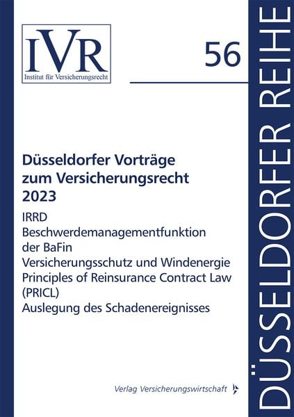 Produktbild: D&uuml;sseldorfer Vortr&auml;ge zum Versicherungsrecht 2023