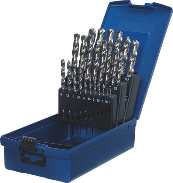 Produktbild: Kwb 205720 HSS Metall-Spiralbohrer-Set 25teilig 1 mm, 1.5 mm, 2 mm, 2.5 mm, 3 mm, 3.5 mm, 4 mm, 4.5 mm, 5 mm, 5.5 mm, 6 mm, 6.5