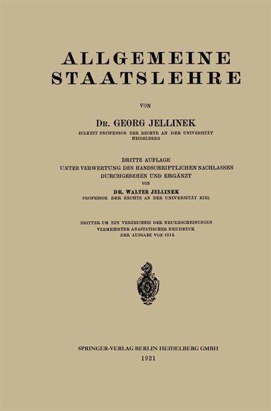 Produktbild: Allgemeine Staatslehre