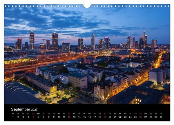 Produktbild: Frankfurt Skylights 2027 (Wandkalender 2027 DIN A3 quer), CALVENDO Monatskalender