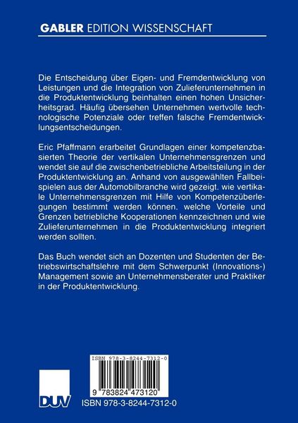 Produktbild: Kompetenzbasiertes Management in der Produktentwicklung