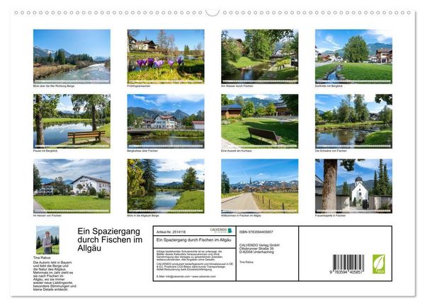 Produktbild: Ein Spaziergang durch Fischen im Allg&auml;u (Wandkalender 2027 DIN A2 quer), CALVENDO Monatskalender