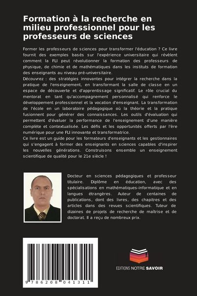 Produktbild: Formation &agrave; la recherche en milieu professionnel pour les professeurs de sciences