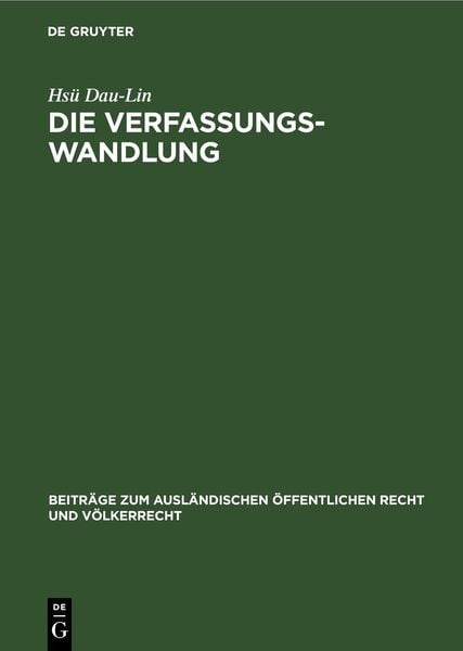 Produktbild: Die Verfassungswandlung