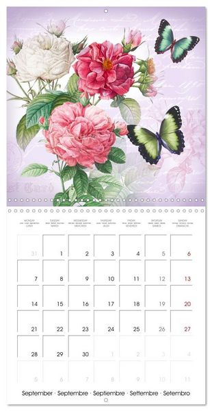 Produktbild: The Magical Roses Collages with roses from Pierre Joseph Redout&eacute; (Wall Calendar 2026 12 &times; 12 Inch) CALVENDO 12 Month Wall Calendar