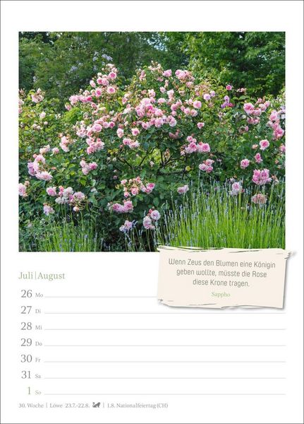 Produktbild: Zauberhafte G&auml;rten Wochenkalender 2027 - mit Zitaten
