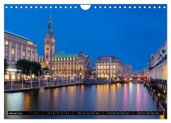 Produktbild: Hamburger Highlights (Wandkalender 2026 DIN A4 quer), CALVENDO Monatskalender