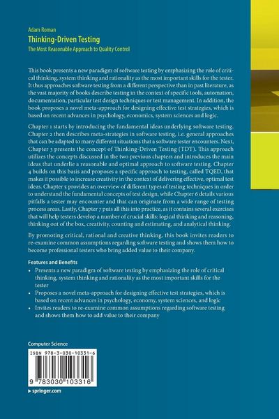 Produktbild: Thinking-Driven Testing