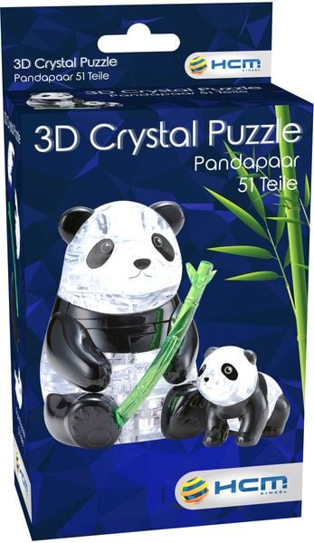 Produktbild: Crystal Puzzle - Pandapaar - 51 Teile