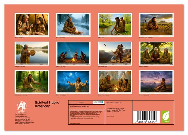 Produktbild: Spiritual Native American (Wall Calendar 2026 DIN A4 landscape), CALVENDO 12 Month Wall Calendar