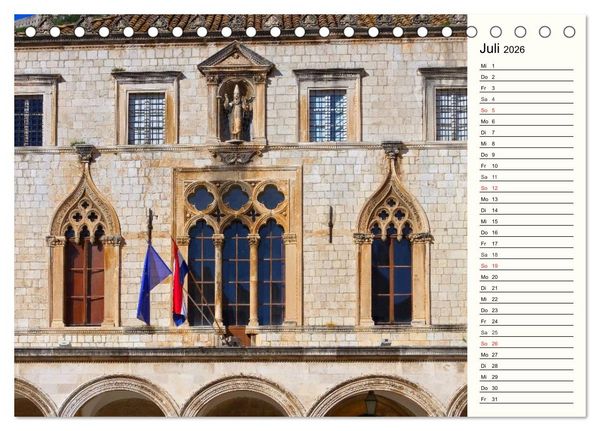 Produktbild: Dubrovnik - Perle der Adria (Tischkalender 2026 DIN A5 quer), CALVENDO Monatskalender