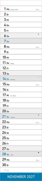Produktbild: Streifenplaner XL BLAU 2027