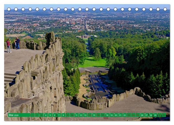 Produktbild: Bad Wilhelmsh&ouml;he Bergpark und Wasserspiele (Tischkalender 2026 DIN A5 quer), CALVENDO Monatskalender