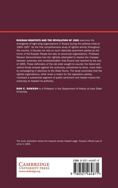 Produktbild: Russian Rightists and the Revolution of 1905