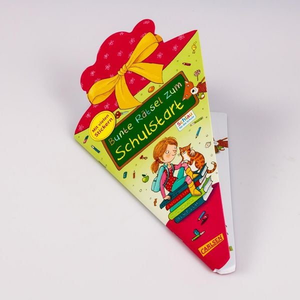 Produktbild: Schlau f&uuml;r die Schule: Bunte R&auml;tsel zum Schulstart (Schult&uuml;te 2025 rosa)