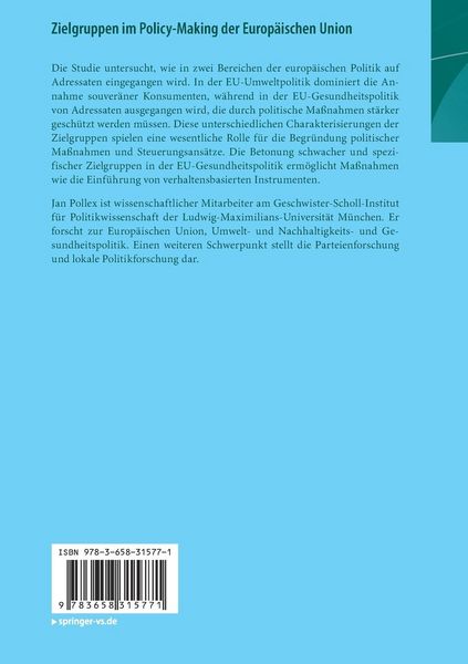Produktbild: Zielgruppen im Policy-Making der Europ&auml;ischen Union