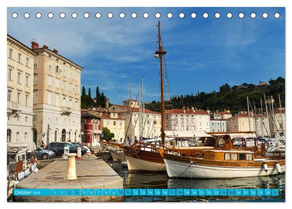Produktbild: Piran - Slowenische Perle an der Adriak&uuml;ste (Tischkalender 2026 DIN A5 quer), CALVENDO Monatskalender