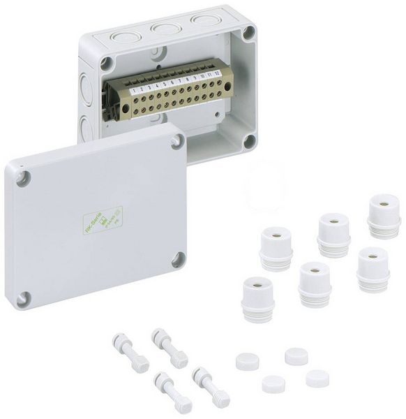 Produktbild: Spelsberg RKK 4/12 XL-12x4&sup2; Reihenklemmen-Geh&auml;use 130 x 94 x 57 Polystyrol (EPS) Grau 1St.