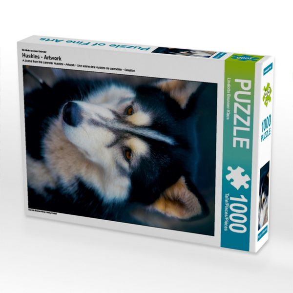 Produktbild: CALVENDO Puzzle Ein Motiv aus dem Kalender Huskies - Artwork | 1000 Teile Lege-Gr&ouml;&szlig;e 64x48cm Foto-Puzzle f&uuml;r gl&uuml;ckliche Stunden
