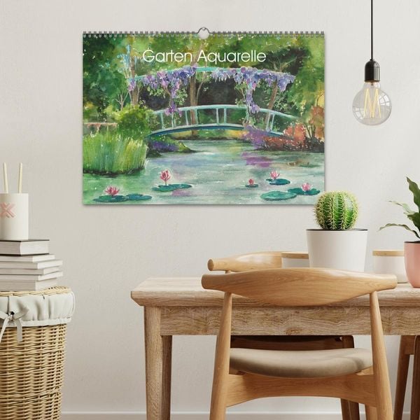 Produktbild: Garten Aquarelle (Wandkalender 2026 DIN A3 quer), CALVENDO Monatskalender
