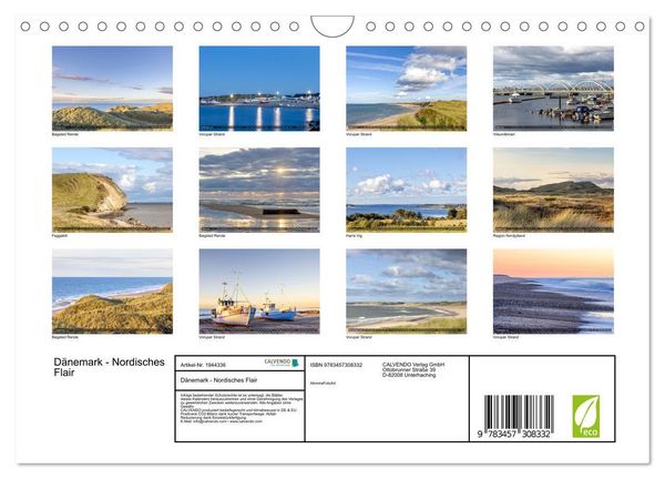 Produktbild: D&auml;nemark - Nordisches Flair (Wandkalender 2026 DIN A4 quer), CALVENDO Monatskalender