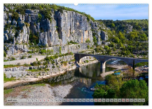 Produktbild: La beaut&eacute; de l'Ard&egrave;che (Calendrier mural 2026 DIN A2 vertical) calendrier de bureau
