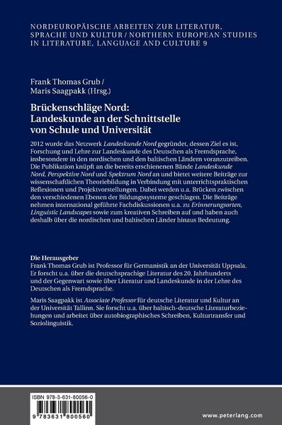 Produktbild: Br&uuml;ckenschl&auml;ge Nord: Landeskunde an der Schnittstelle von Schule und Universit&auml;t