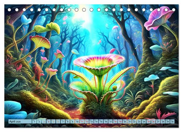 Produktbild: Intergalactic garden (Desk Calendar 2026 DIN A5 landscape), CALVENDO 12 Month DeskCalendar