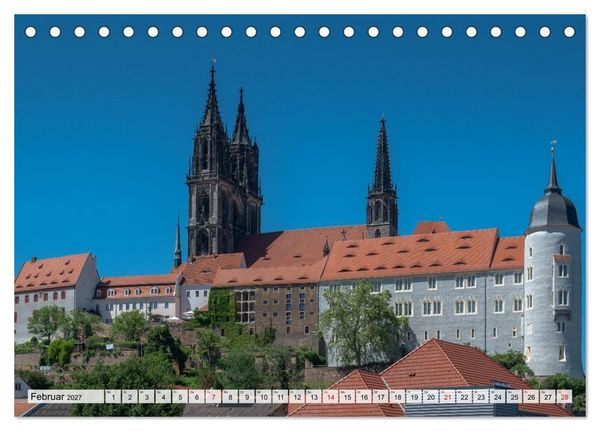 Produktbild: S&auml;chsische Sehnsucht - Ein Jahr zwischen Mei&szlig;en und Radebeul (Tischkalender 2027 DIN A5 quer), CALVENDO Monatskalender