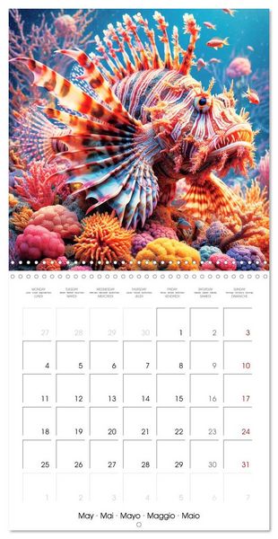 Produktbild: Sea Creatures of the Coral Reefs (Wall Calendar 2026 12 &times; 12 Inch) CALVENDO 12 Month Wall Calendar
