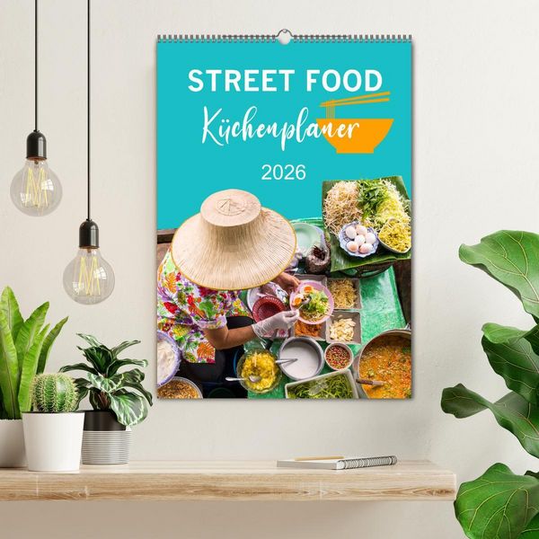 Produktbild: Street Food - K&uuml;chenplaner (Wandkalender 2026 DIN A2 hoch), CALVENDO Monatskalender