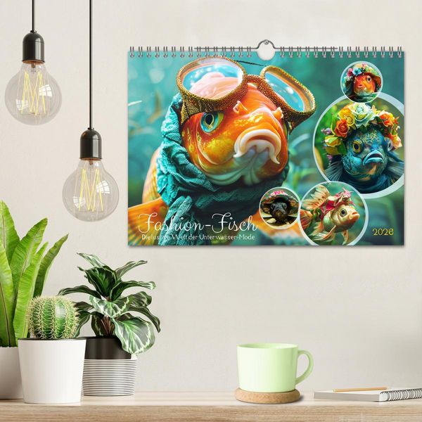 Produktbild: Fashion-Fisch. Die lustige Welt der Unterwasser-Mode (Wandkalender 2026 DIN A4 quer), CALVENDO Monatskalender