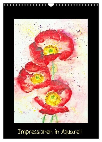 Impressionen in Aquarell (Wandkalender 2026 DIN A3 hoch), CALVENDO Monatskalender