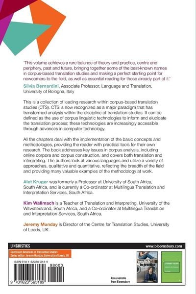 Produktbild: Corpus-Based Translation Studies