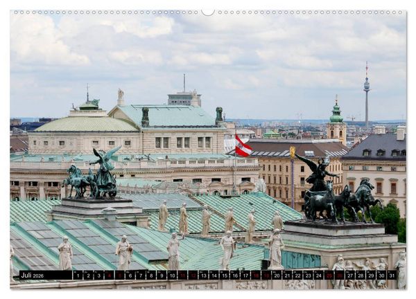 Produktbild: WIEN von oben (Wandkalender 2026 DIN A2 quer), CALVENDO Monatskalender