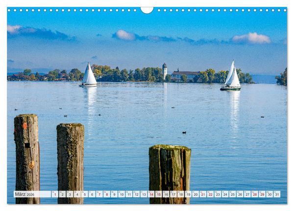Produktbild: Oberbayerische Ansichten - Unterwegs zwischen Watzmann und Chiemsee (Wandkalender 2026 DIN A3 quer), CALVENDO Monatskalender