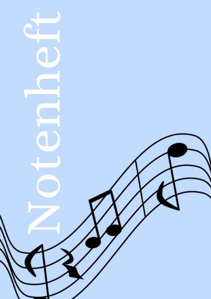 Produktbild: Notenheft: DIN A4 Notenlinienheft | 44 Seiten mit 12 Notenzeilen / Systeme pro Blatt | Papier 90g/m&sup2; | Musikheft mit Notenlinien