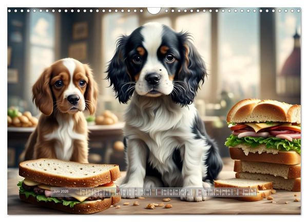 Produktbild: Kuschelige Hunde - kleine Herzensbrecher in Aktion (Wandkalender 2026 DIN A3 quer), CALVENDO Monatskalender