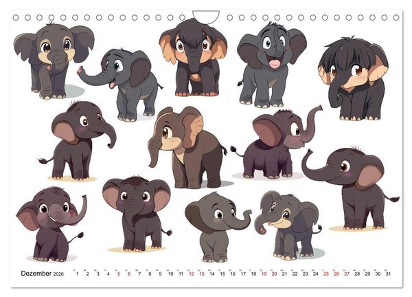 Produktbild: ComicZoo - eine lustige Tiertruppe (Wandkalender 2026 DIN A4 quer), CALVENDO Monatskalender