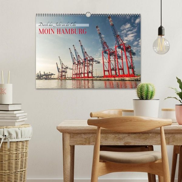 Produktbild: Moin Hamburg - Durch das Jahr an der Elbe (Wandkalender 2026 DIN A3 quer), CALVENDO Monatskalender